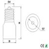 E-Simpo 6pcs E14 to E17 Adapter European Candelabra Base E14 to Candelabra Screw E17 Socket Holder Adaptor Converter,CE ROHS view 2