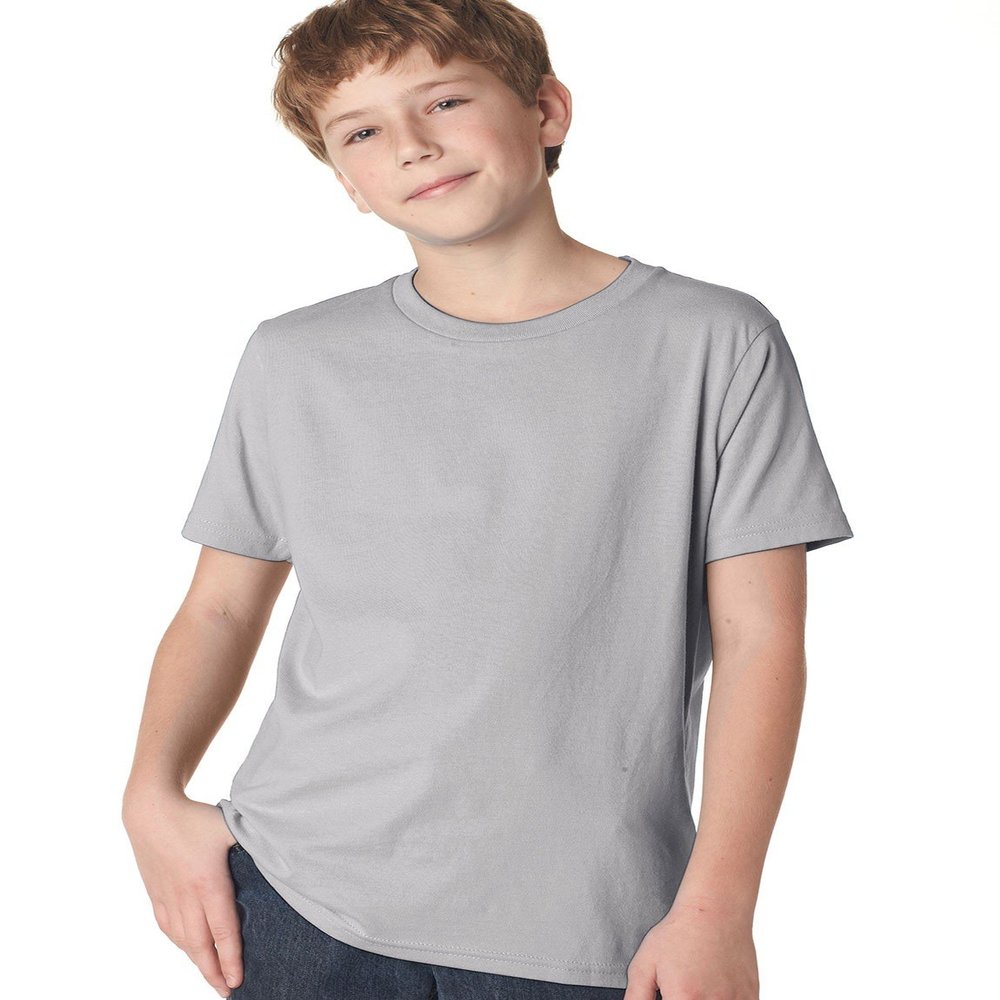 Next Level Youth Boys Cotton Crew XS LIGHT GRAY