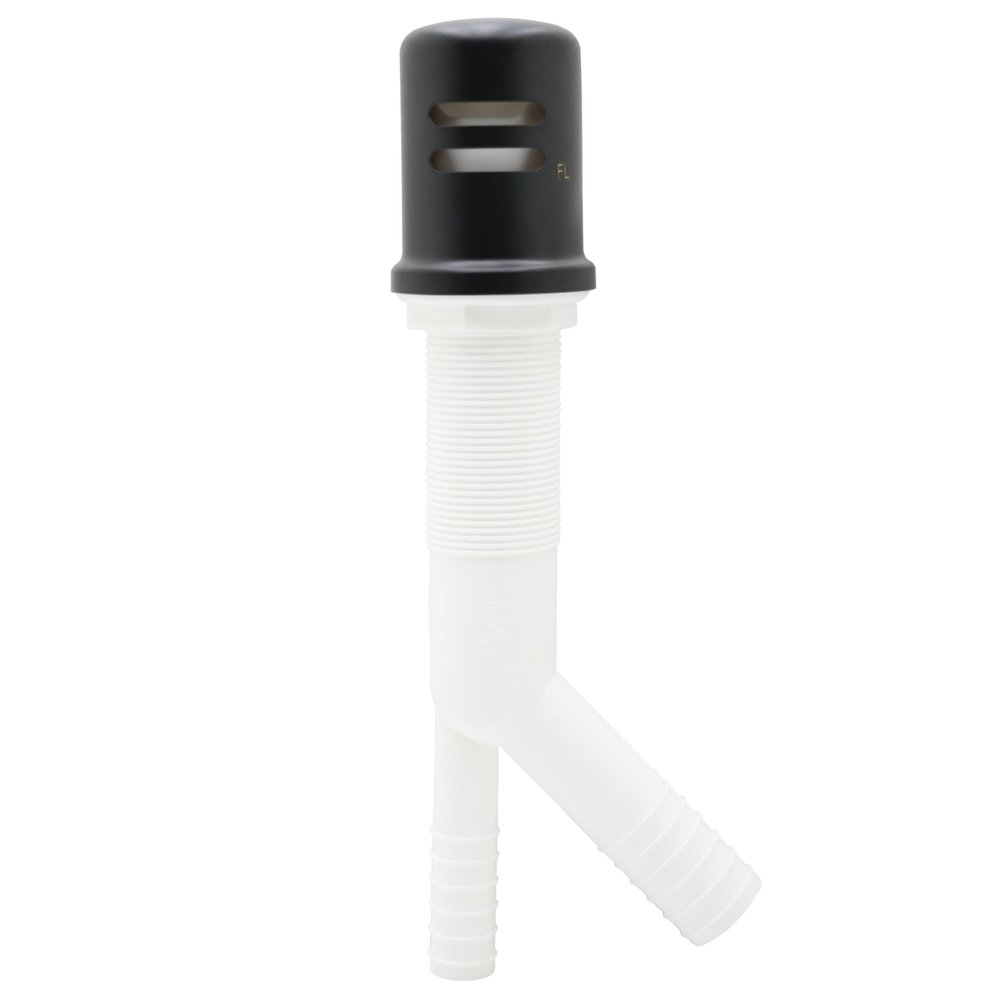 Westbrass R200-1-62 Air Gap Kit with Skirted Brass Cap, Powder Coat Flat Black