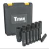 Titan 42313 13-Piece 1/2" Drive SAE Deep Impact Socket Set view 1