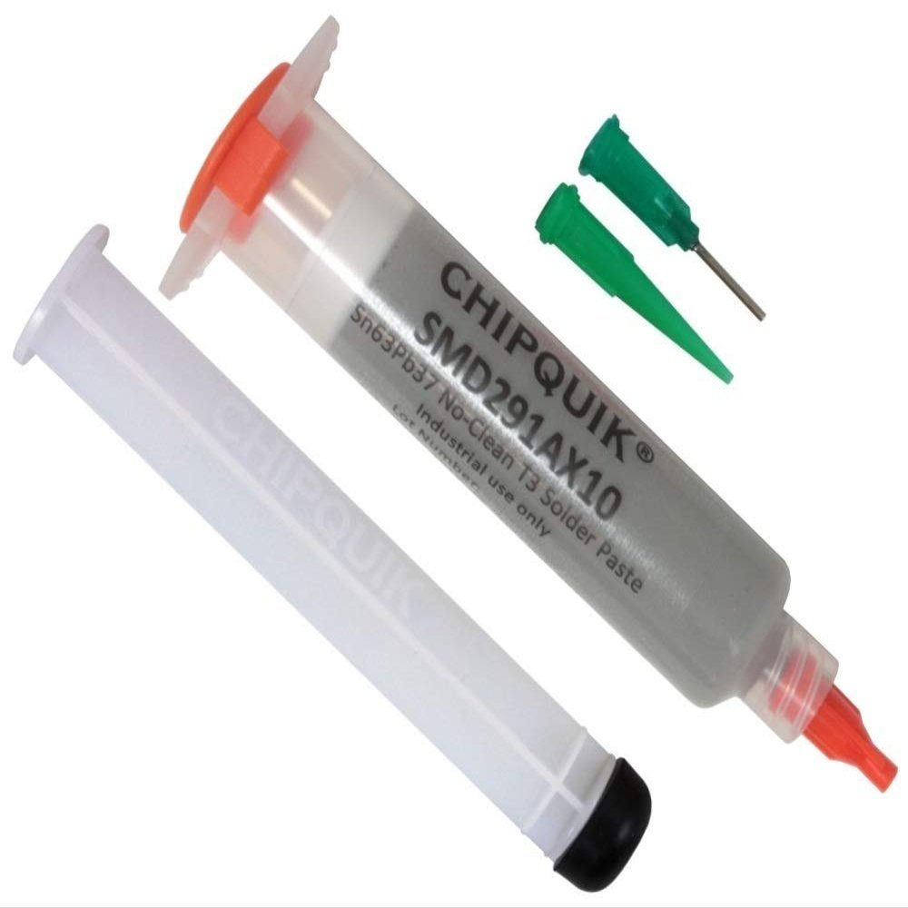 Chip Quik SMD291AX10 Solder Paste no Clean 63Sn/37Pb in 10cc Syringe 35g
