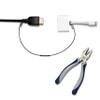 TetherTies Patented Pre-Assembled Adapter Ties - Anti-Theft Cable Locks for Tools, Dongles, Tethers, Computer adapters. Steel Cable, Security Lock, Easy Installation with Free Crimping Tool view 1
