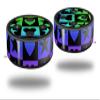 Skin Wrap Decal Set 2 Pack for Amazon Echo Dot 2 - Hearts and Stars Rainbow (2nd Generation ONLY - Echo NOT Included) view 1