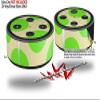 Skin Wrap Decal Set 2 Pack for Amazon Echo Dot 2 - Kearas Polka Dots Lime On Cream (2nd Generation ONLY - Echo NOT Included) view 2