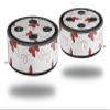 Skin Wrap Decal Set 2 Pack for Amazon Echo Dot 2 - Pastel Butterflies Red on White (2nd Generation ONLY - Echo NOT Included) view 1