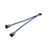 Darkside 4-Pin Dual Fan Power Y-Cable Splitter - Dark Blue UV (DS-0475) view 1