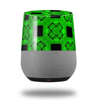 Criss Cross Green - Decal Style Skin Wrap fits Google Home Original (Google Home NOT Included)