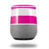 Psycho Stripes Hot Pink and White - Decal Style Skin Wrap fits Google Home Original (Google Home NOT Included) view 1