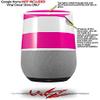 Psycho Stripes Hot Pink and White - Decal Style Skin Wrap fits Google Home Original (Google Home NOT Included) view 2