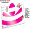 Psycho Stripes Hot Pink and White - Decal Style Skin Wrap fits Google Home Original (Google Home NOT Included) view 3