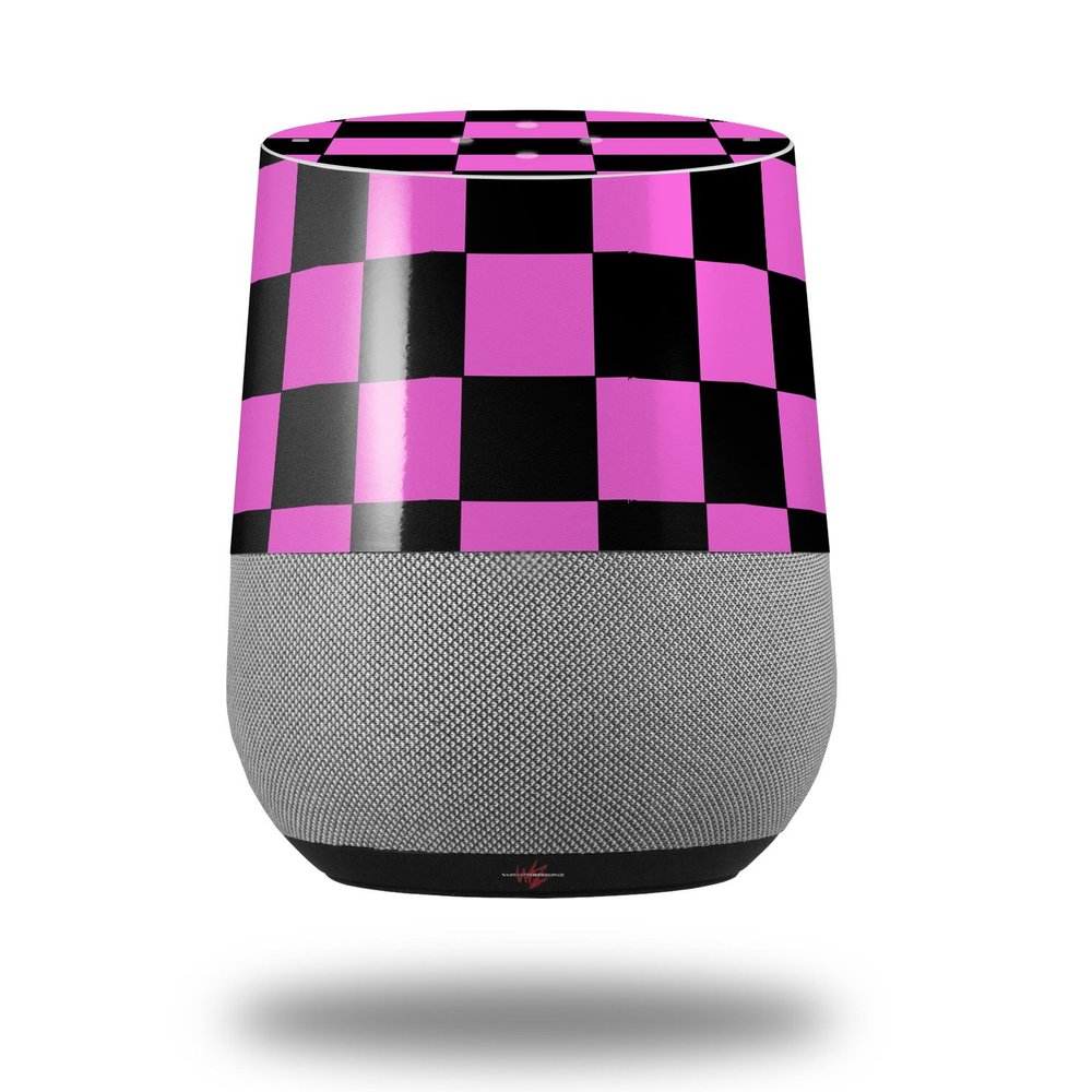 Checkers Pink - Decal Style Skin Wrap fits Google Home Original (Google Home NOT Included)