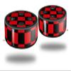 Skin Wrap Decal Set 2 Pack for Amazon Echo Dot 2 - Checkers Red (2nd Generation ONLY - Echo NOT Included) view 1