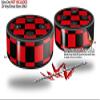 Skin Wrap Decal Set 2 Pack for Amazon Echo Dot 2 - Checkers Red (2nd Generation ONLY - Echo NOT Included) view 2