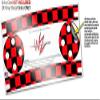Skin Wrap Decal Set 2 Pack for Amazon Echo Dot 2 - Checkers Red (2nd Generation ONLY - Echo NOT Included) view 3