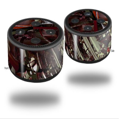 Skin Wrap Decal Set 2 Pack for Amazon Echo Dot 2 - Domain Wall (2nd Generation ONLY - Echo NOT Included)
