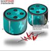 Skin Wrap Decal Set 2 Pack for Amazon Echo Dot 2 - Bokeh Butterflies Neon Teal (2nd Generation ONLY - Echo NOT Included) view 2