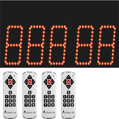 Alzatex Multi-Window Take-a-Number System w/ 3-Digit Ticket Number and 5-Digit Window Number w/Voice Announce for Waiting Line Management