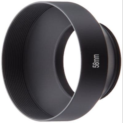 NinoLite Wide Angle Lens Hood 58mm Screw-in Camera Lens Protection Metal Lens Hood to Prevent Flare and Ghosting