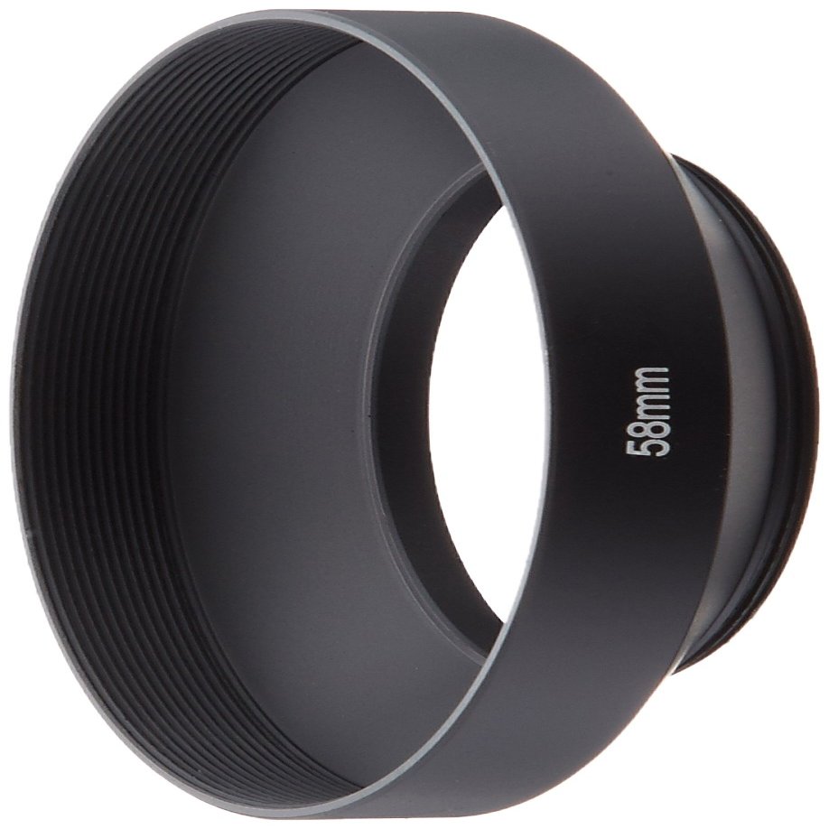 NinoLite Wide Angle Lens Hood 58mm Screw-in Camera Lens Protection Metal Lens Hood to Prevent Flare and Ghosting