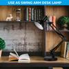 TORCHSTAR Metal Desk Lamp, Adjustable Swing Arm, E26, Black view 3