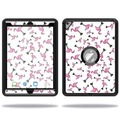 MightySkins Skin Compatible with OtterBox Defender Apple iPad Pro 9.7 Case wrap Cover Sticker Skins Cool Flamingo