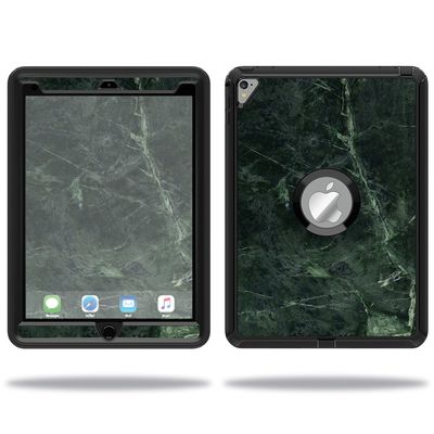 MightySkins Skin Compatible with OtterBox Defender Apple iPad Pro 9.7 Case wrap Cover Sticker Skins Green Marble