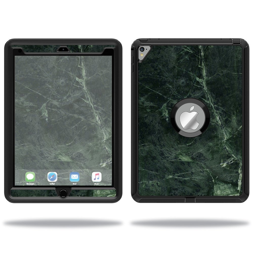 MightySkins Skin Compatible with OtterBox Defender Apple iPad Pro 9.7 Case wrap Cover Sticker Skins Green Marble