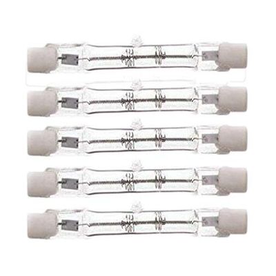 CTKcom 250-Watt 3.1-Inch T3 Halogen Bulbs(5 Pack) - J Type 78mm Double Ended 120 Volts 250 Watt T3 Halogen Bulbs R7S Double Ended Filament Flood Lights Quartz Tube Lamps 120V,5 Pack