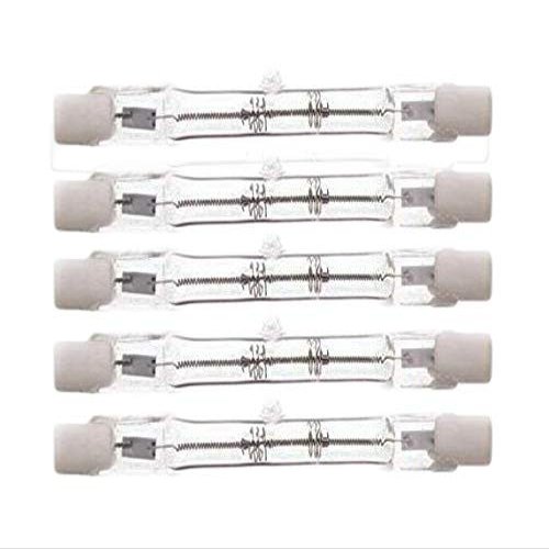 CTKcom 250-Watt 3.1-Inch T3 Halogen Bulbs(5 Pack) - J Type 78mm Double Ended 120 Volts 250 Watt T3 Halogen Bulbs R7S Double Ended Filament Flood Lights Quartz Tube Lamps 120V,5 Pack