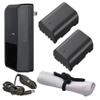'Intelligent' Batteries (2 Units) Compatible With Panasonic Lumix DC-GH5 + AC/DC Travel Charger view 1