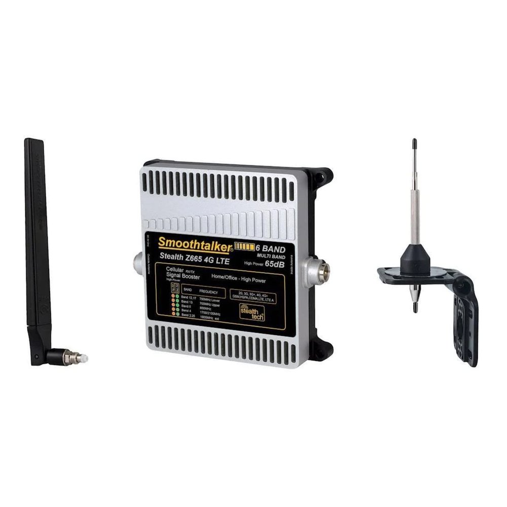 Smoothtalker Stealth Z6 65dB High Power 4G LTE Cell Phone Signal Booster for Home and Office