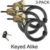 Master Lock - Python Adjustable Camouflage Cable Locks w/6 Keys, 8418KA CAMO 3-Pack view 2