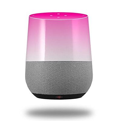 Smooth Fades White Hot Pink - Decal Style Skin Wrap fits Google Home Original (Google Home NOT Included)