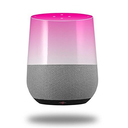 Smooth Fades White Hot Pink - Decal Style Skin Wrap fits Google Home Original (Google Home NOT Included)