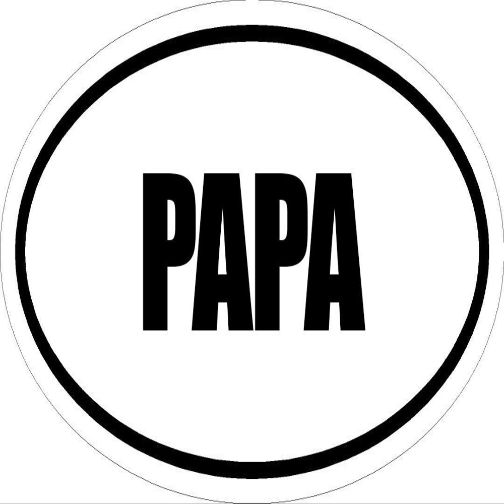 3" Printed Euro Style Oval PAPA Decal Sticker dcor Great Size for Mug Phone case Hard Hats and Helmets.