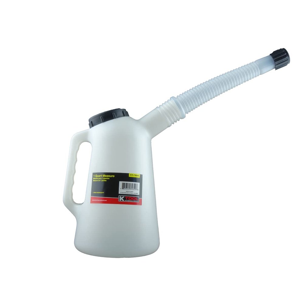 K Tool International Plastic Measure Flex Spout with Lid 1 Quart