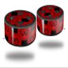 Skin Wrap Decal Set 2 Pack for Amazon Echo Dot 2 - Criss Cross Red (2nd Generation ONLY - Echo NOT Included) view 1