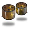 Skin Wrap Decal Set 2 Pack for Amazon Echo Dot 2 - Bokeh Butterflies Yellow (2nd Generation ONLY - Echo NOT Included) view 1