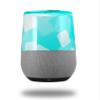 Bokeh Squared Neon Teal - Decal Style Skin Wrap fits Google Home Original (Google Home NOT Included) view 1
