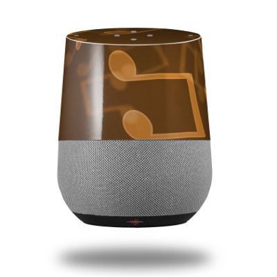 Bokeh Music Orange - Decal Style Skin Wrap fits Google Home Original (Google Home NOT Included)