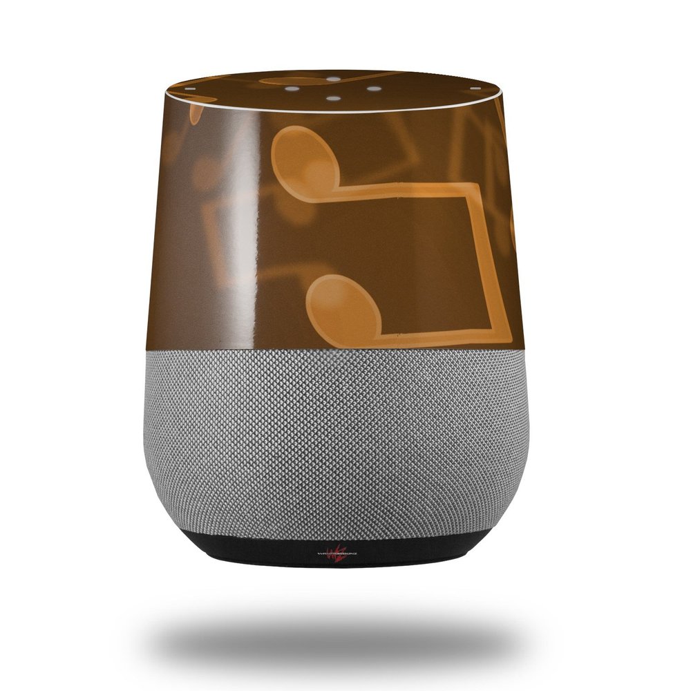 Bokeh Music Orange - Decal Style Skin Wrap fits Google Home Original (Google Home NOT Included)