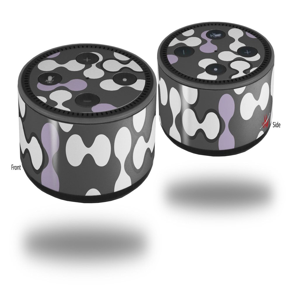 Skin Wrap Decal Set 2 Pack for Amazon Echo Dot 2 - Locknodes 04 Lavender (2nd Generation ONLY - Echo NOT Included)
