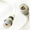 95ft WHITE BARE COPPER RG6 CABLE 18AWG CORE 3Ghz 75 Ohm CL2 In-Wall Use HD ANTENNA Satellite Approved WEATHER SEAL BRASS CONNECTORS UL ETL CUT TO ORDER ASSEMBLED IN USA view 1