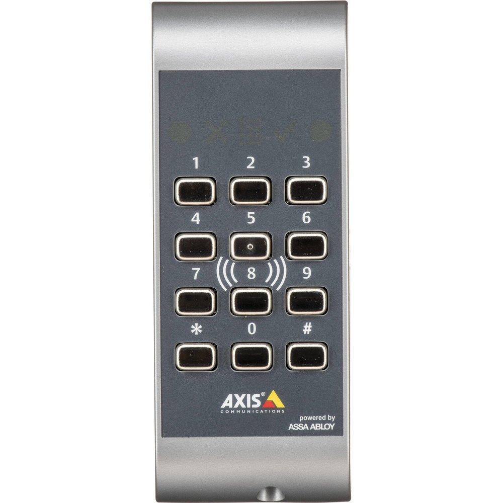 AXIS A4011-E Reader Generic Touch-Free Reader with Keypad - Door - Mechanical Key, Proximity - 12 V DC - Door-mountable - RoHS, TAA Compliance