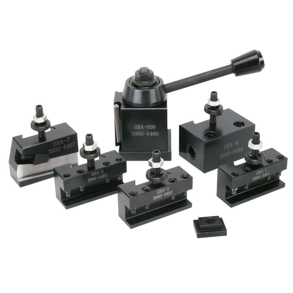 0XA Quick Change Tool Post Set for Atlas/Craftsman 6" Lathe - Includes Five Tool Holders - Includes T-Slot Nut for Most Atlas/Craftsman 6" Lathes, LittleMachineShop.com (4058)