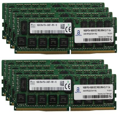 Adamanta 128GB (8x16GB) Server Memory Upgrade Compatible for HP Proliant DL160 Gen 9 Hynix Original DDR4 2400MHZ PC4-19200 ECC Registered Chip 2Rx4 CL17 1.2v DRAM RAM