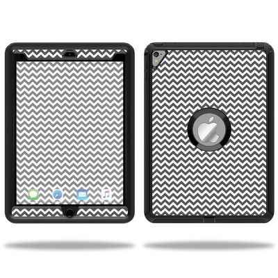 MightySkins Skin Compatible with OtterBox Defender Apple iPad Pro 9.7 Case wrap Cover Sticker Skins Gray Chevron