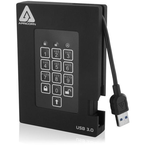 Apricorn Aegis Padlock A25-3PL256-1000 1 TB External Hard Drive - USB 3.0-5400 - 8 MB Buffer (155566)