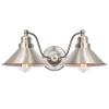 Kira Home Welton 19" Modern Industrial 2-Light Wall Sconce, Brushed Nickel Finish view 1
