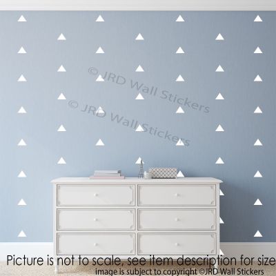 50 X Triangle Wall Stickers Nursery room Vinyl Wall Decals removable Vinyl Wall Art 5cm